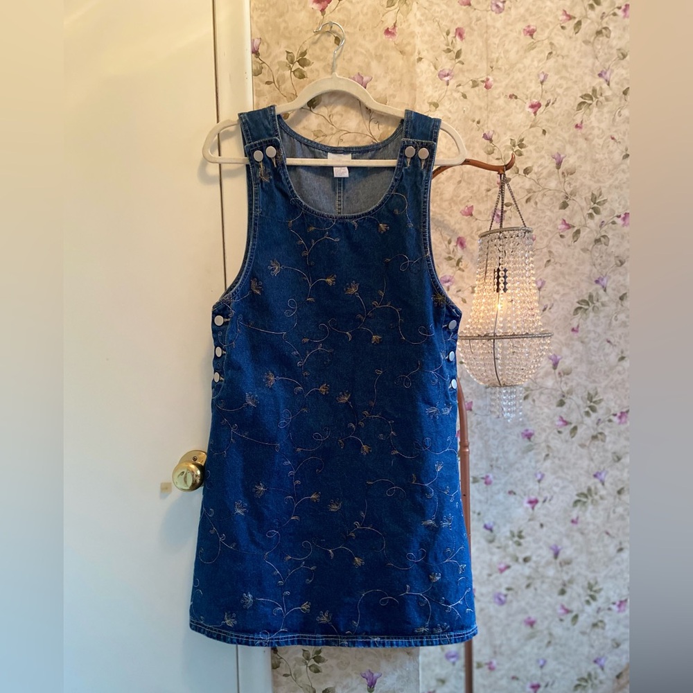 Jean embroiderd dress